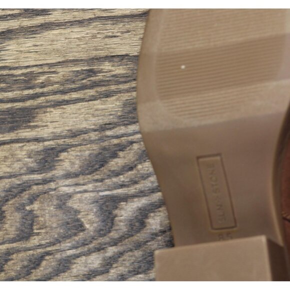 NWT Sun + Stone Womens Norahh Moto Midshaft Bootie Russet Microsuede Brown 8.5M - Picture 12 of 12